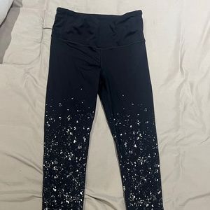 Black speckled Lululemon leggings
